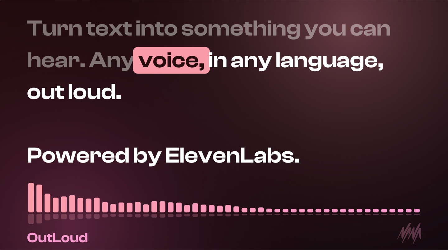 OutLoud · text to audiogram